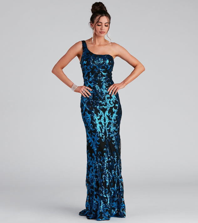 Layton Formal One Shoulder Sequin Dress ...